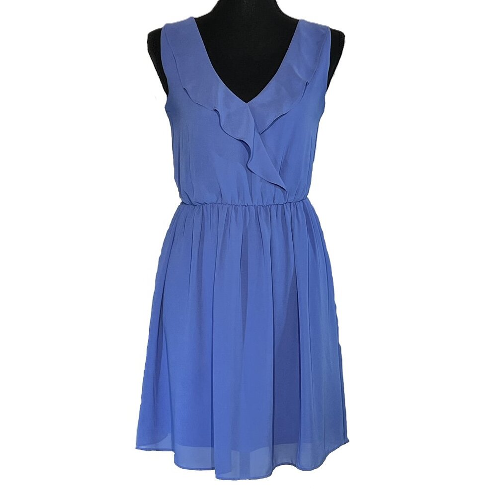 IZ Byer - Blue, Sleeveless Lightweight Dress - Small